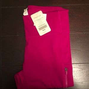 fabletics trinity high waisted hot pink leggings